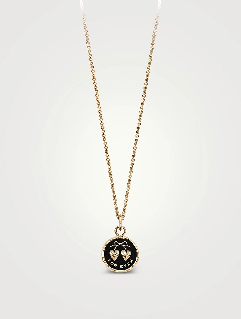 Hearts 14K Gold Talisman Necklace
