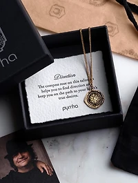 Live Every Moment 14K Gold Diamond Crown Talisman Necklace