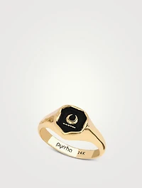 New Beginnings 14K Gold Talisman Signet Ring
