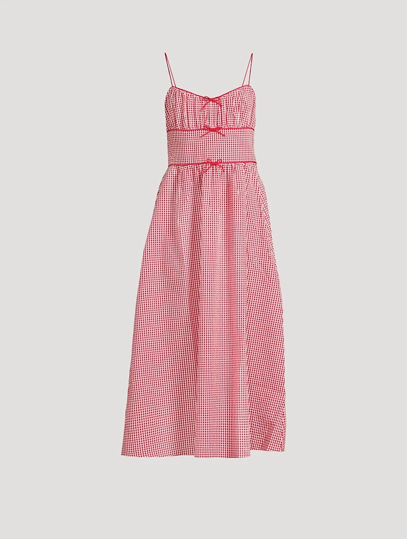 Belline Midi Dress Gingham Print