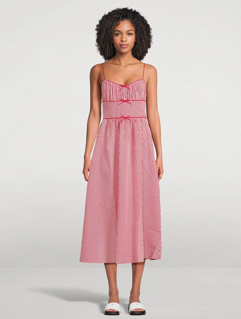 Belline Midi Dress Gingham Print