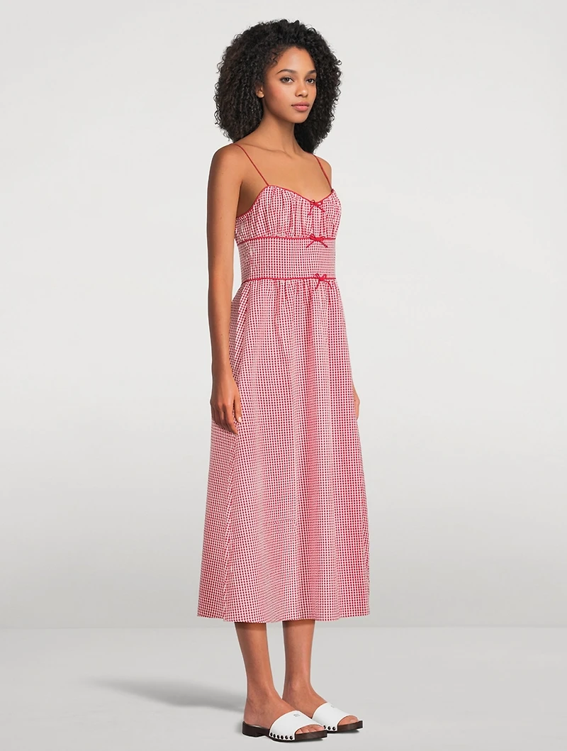 Belline Midi Dress Gingham Print