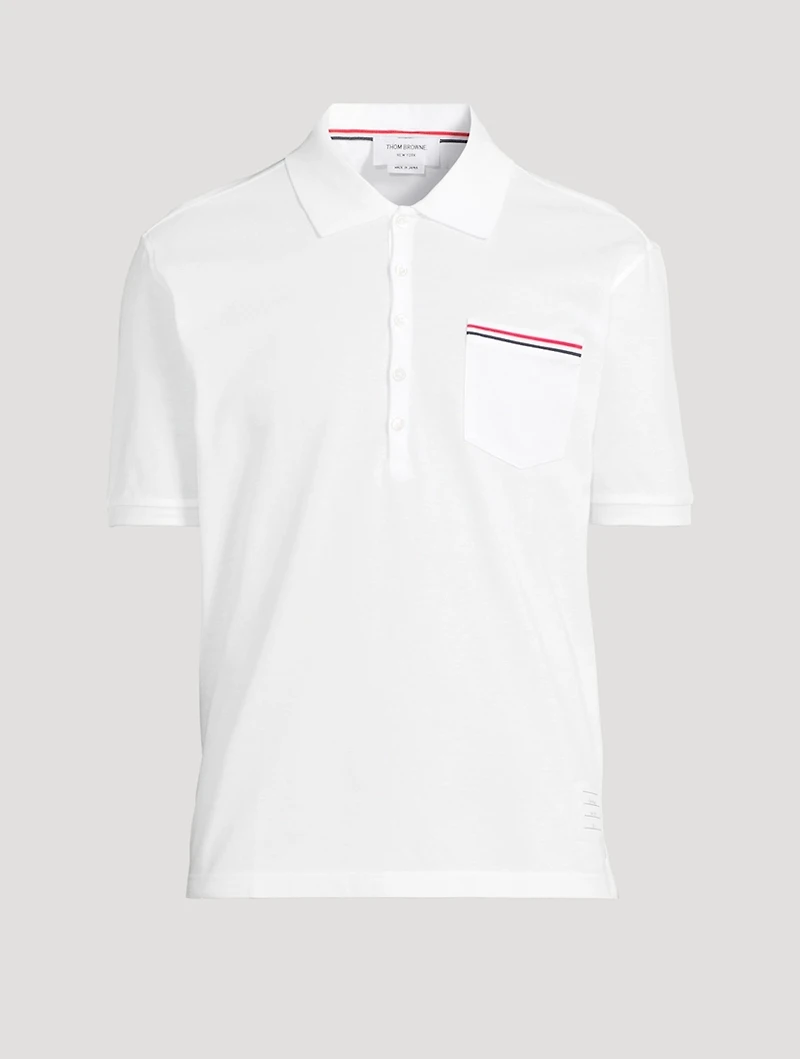 Piqué Polo Shirt With Pocket Trim