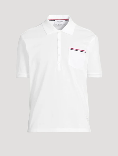 Piqué Polo Shirt With Pocket Trim