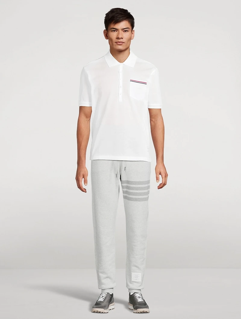 Piqué Polo Shirt With Pocket Trim