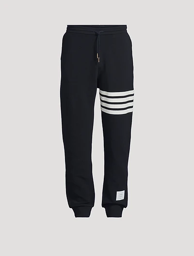 Cotton Ottoman Rib 4-Bar Sweatpants