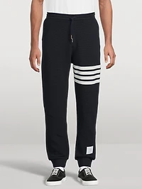 Cotton Ottoman Rib 4-Bar Sweatpants