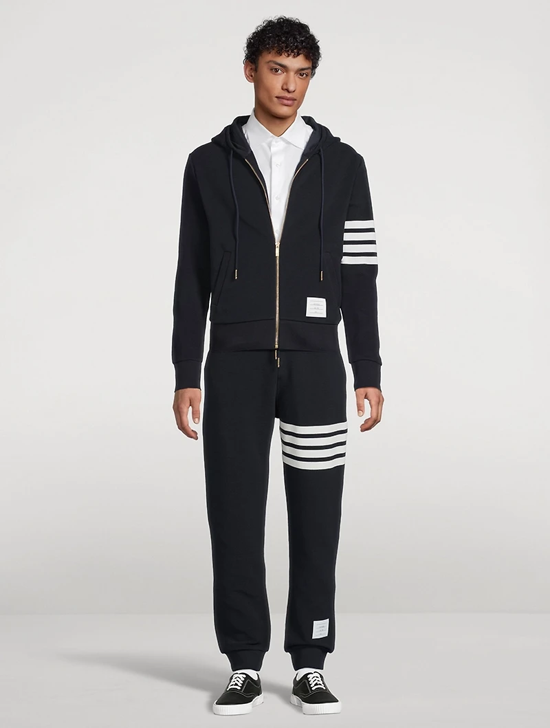 Cotton Ottoman Rib 4-Bar Sweatpants