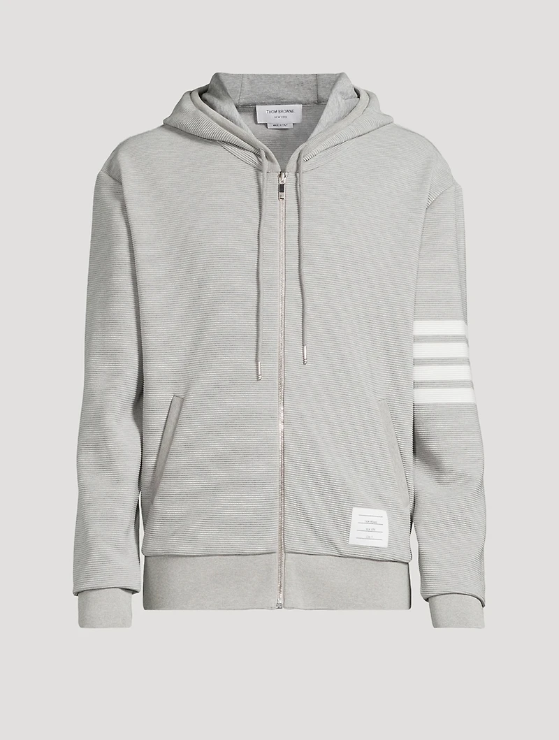 Ottoman Four-Bar Zip Hoodie