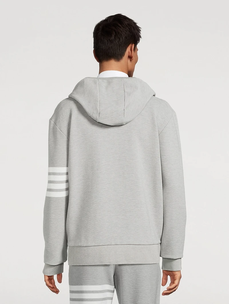 Ottoman Four-Bar Zip Hoodie