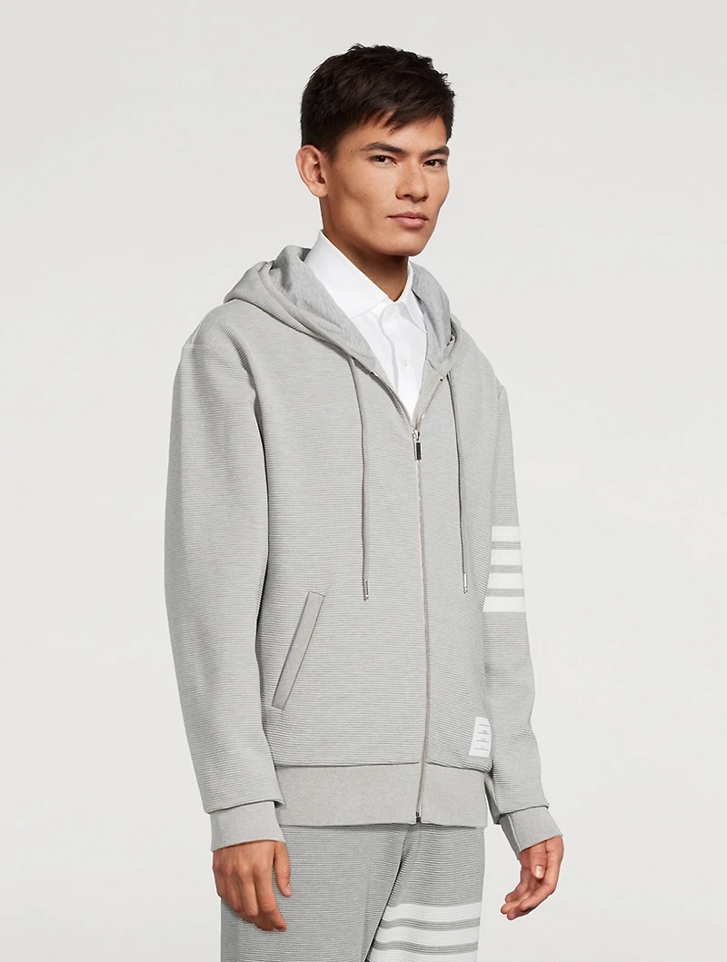 Ottoman Four-Bar Zip Hoodie