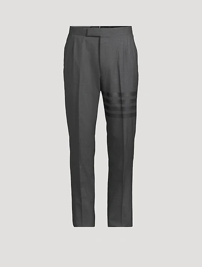 Wool Four-Bar Pants With Back Strap