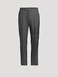 Wool Four-Bar Pants With Back Strap