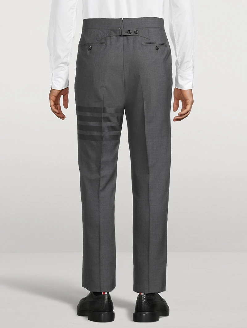 Wool Four-Bar Pants With Back Strap