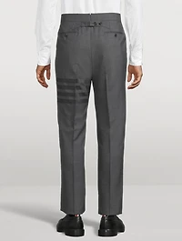 Wool Four-Bar Pants With Back Strap