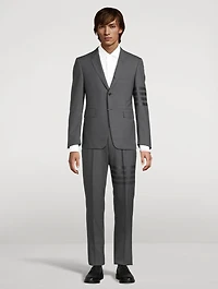 Wool Four-Bar Pants With Back Strap