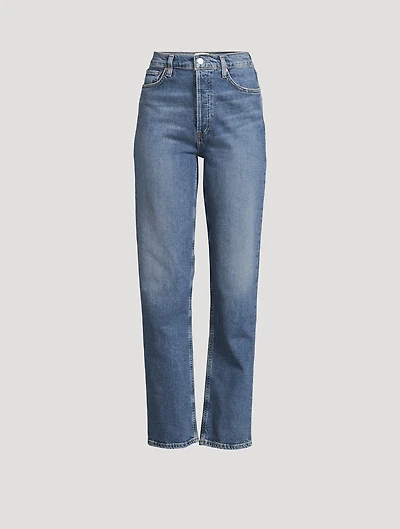 90s Pinch Waist Straight Jeans