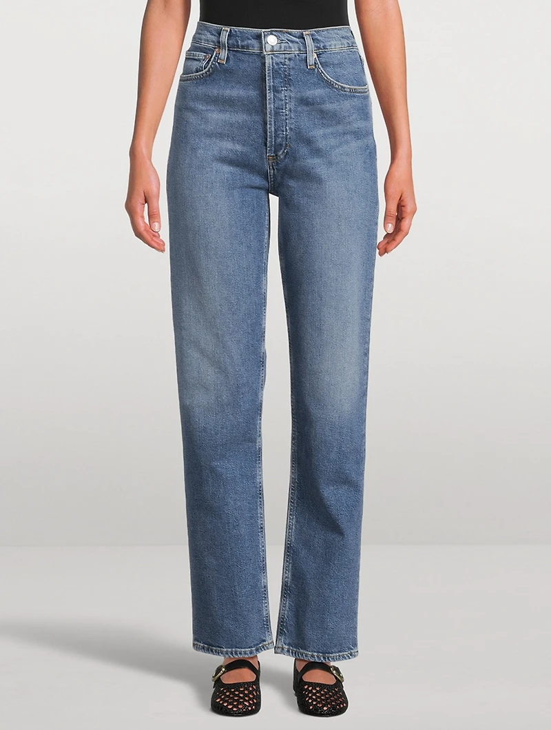 90s Pinch Waist Straight Jeans
