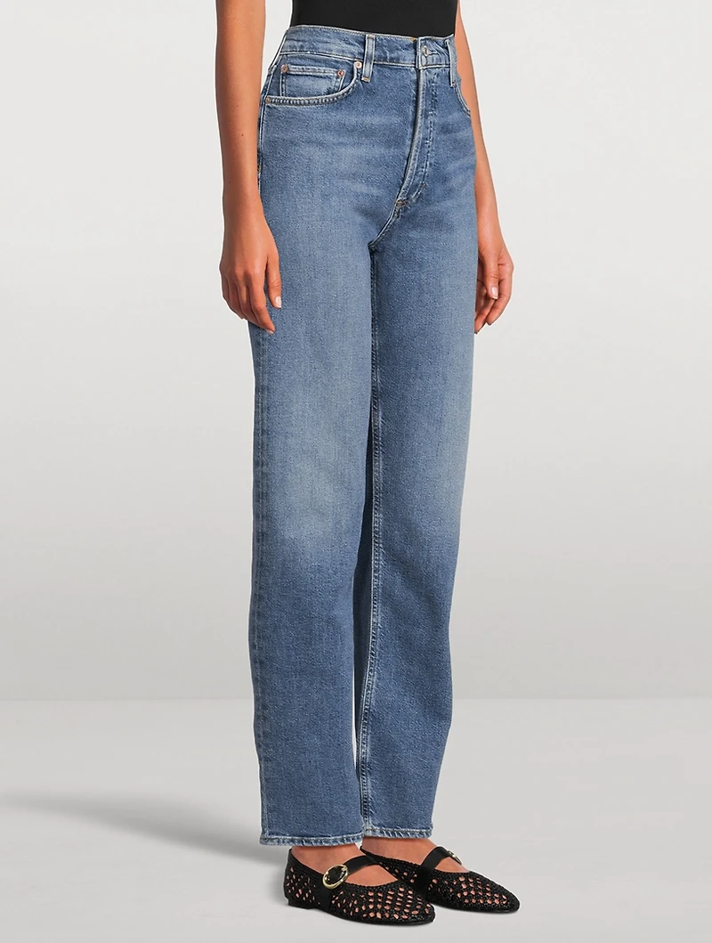 90s Pinch Waist Straight Jeans