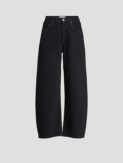 Low Curve Barrel-Leg Crop Jeans