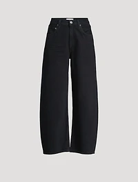 Low Curve Barrel-Leg Crop Jeans