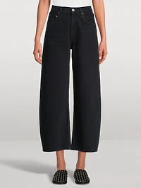 Low Curve Barrel-Leg Crop Jeans