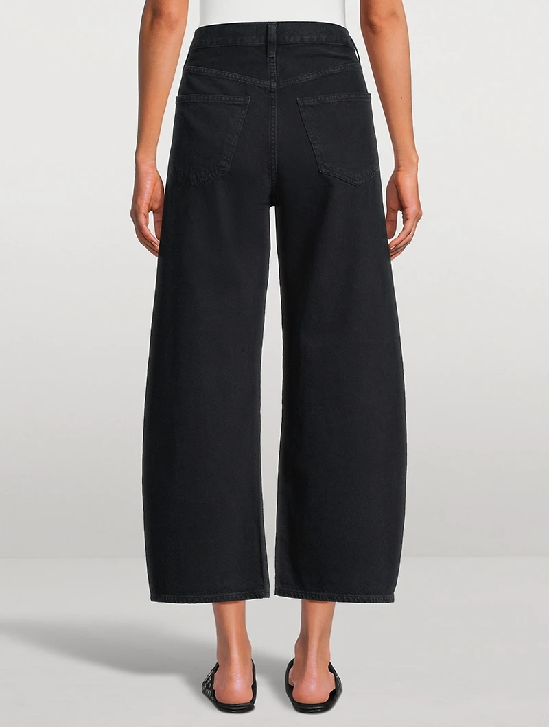 Low Curve Barrel-Leg Crop Jeans