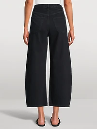 Low Curve Barrel-Leg Crop Jeans