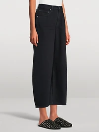 Low Curve Barrel-Leg Crop Jeans