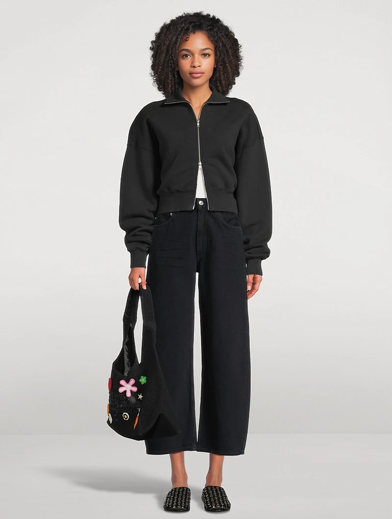 Low Curve Barrel-Leg Crop Jeans