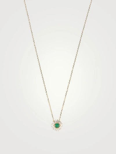 One-Of-A-Kind Spark 18K Gold Necklace With Emeralds