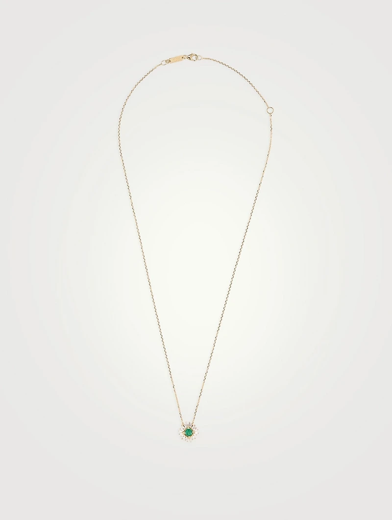 One-Of-A-Kind Spark 18K Gold Necklace With Emeralds