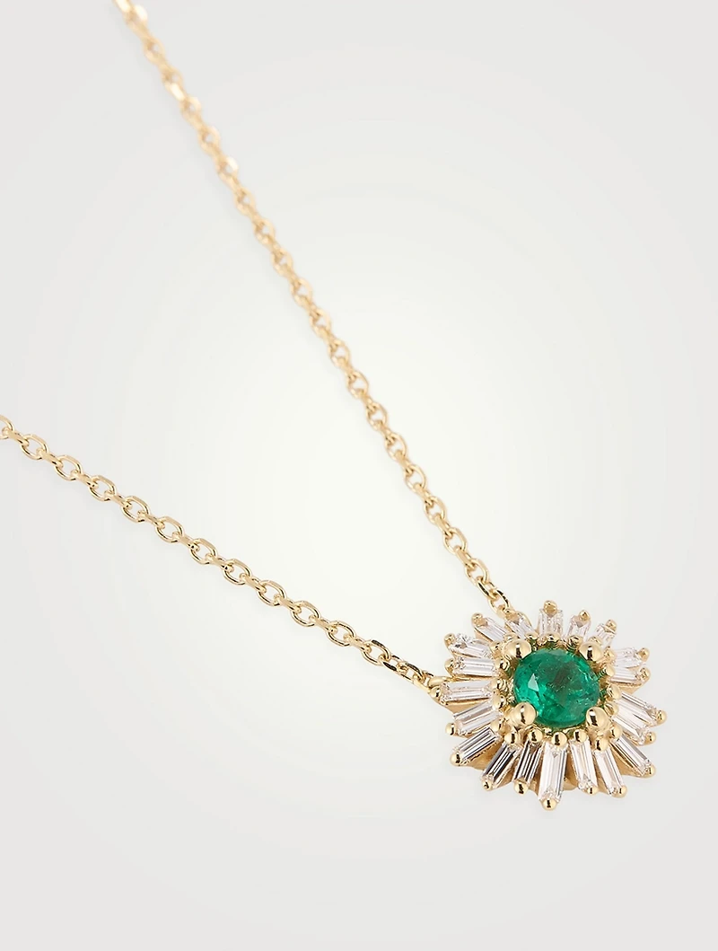 One-Of-A-Kind Spark 18K Gold Necklace With Emeralds
