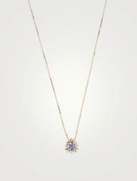 One-Of-A-Kind Spark 18K Gold Necklace With Blue Sapphire And Diamonds