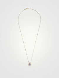 One-Of-A-Kind Spark 18K Gold Necklace With Blue Sapphire And Diamonds