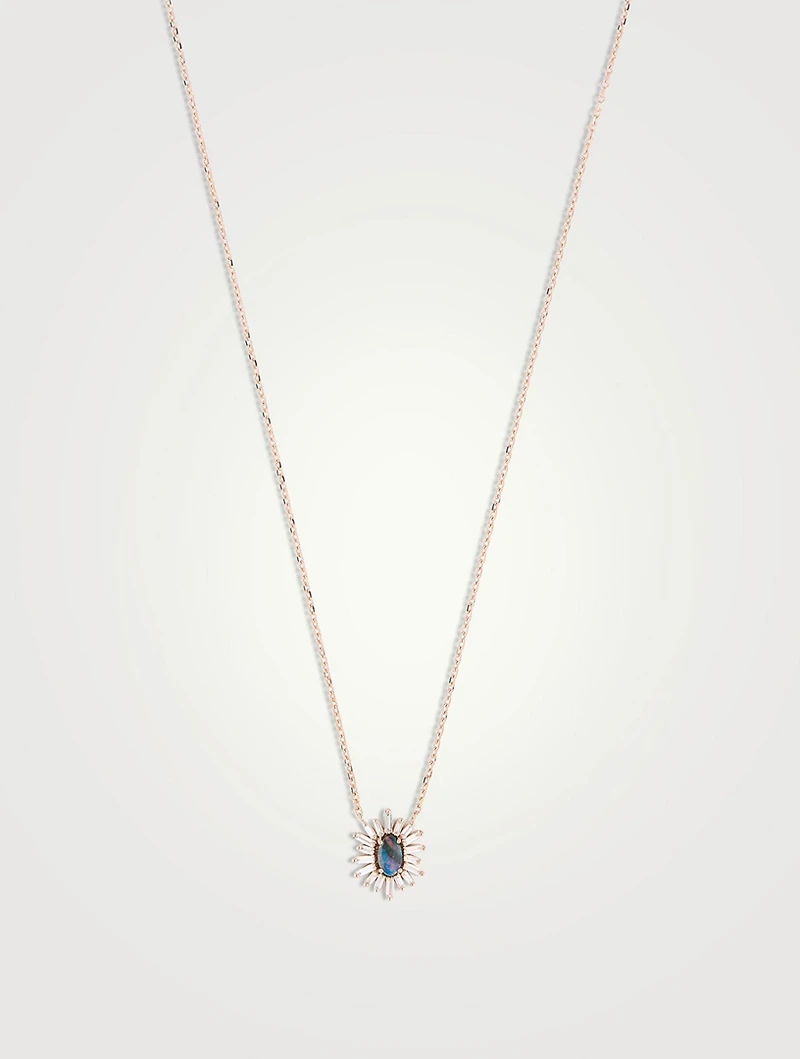 One-Of-A-Kind Spark 18K Rose Gold Necklace With Opal