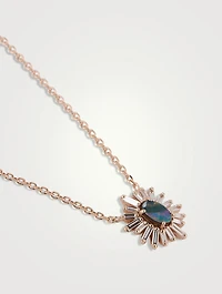 One-Of-A-Kind Spark 18K Rose Gold Necklace With Opal