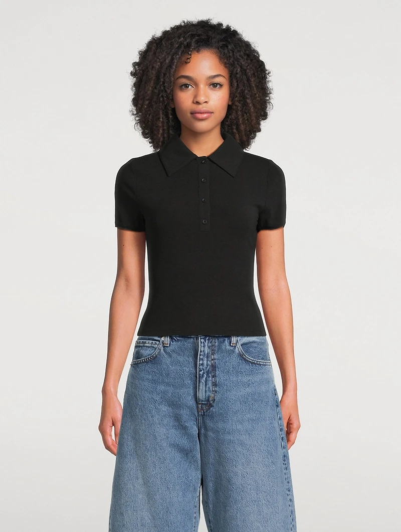 The Mesh-Trimmed Polo Shirt