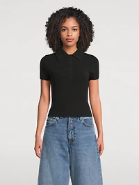 The Mesh-Trimmed Polo Shirt