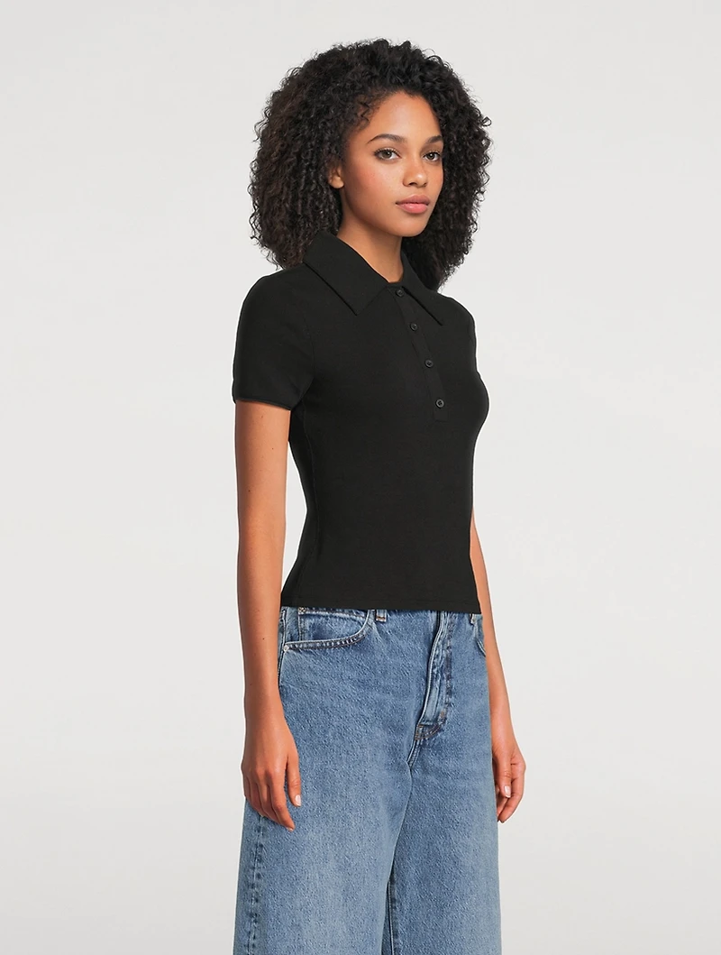 The Mesh-Trimmed Polo Shirt