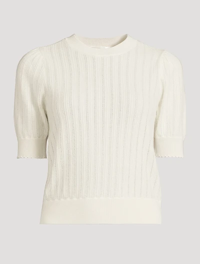 The Ladder Pointelle Cashmere Sweater