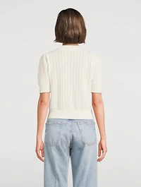 The Ladder Pointelle Cashmere Sweater