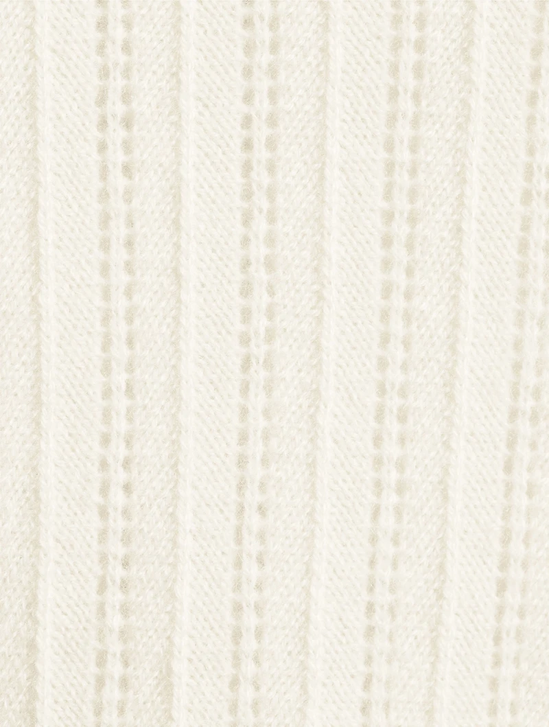 The Ladder Pointelle Cashmere Sweater
