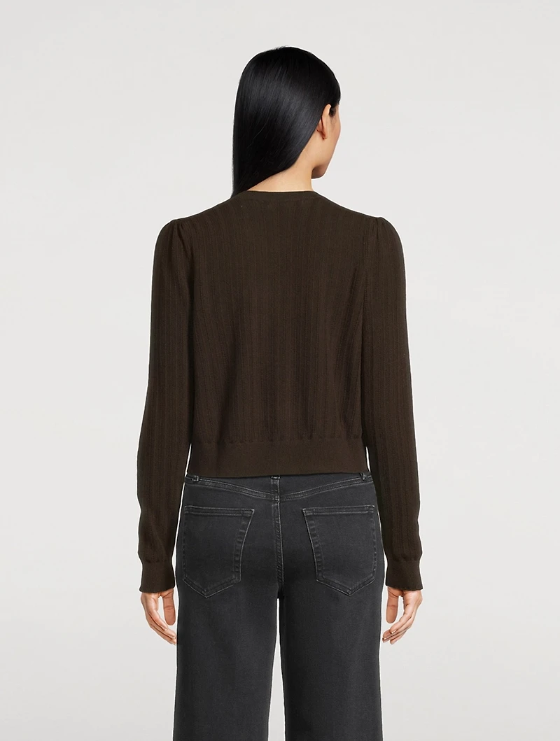 The Ladder Pointelle Cashmere Sweater