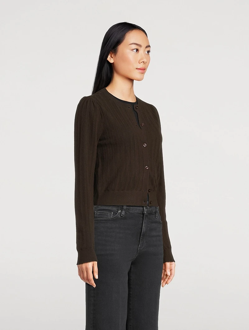 The Ladder Pointelle Cashmere Sweater