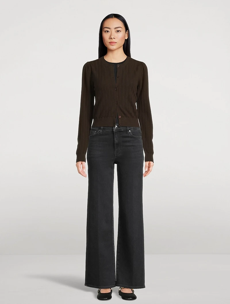 The Ladder Pointelle Cashmere Sweater