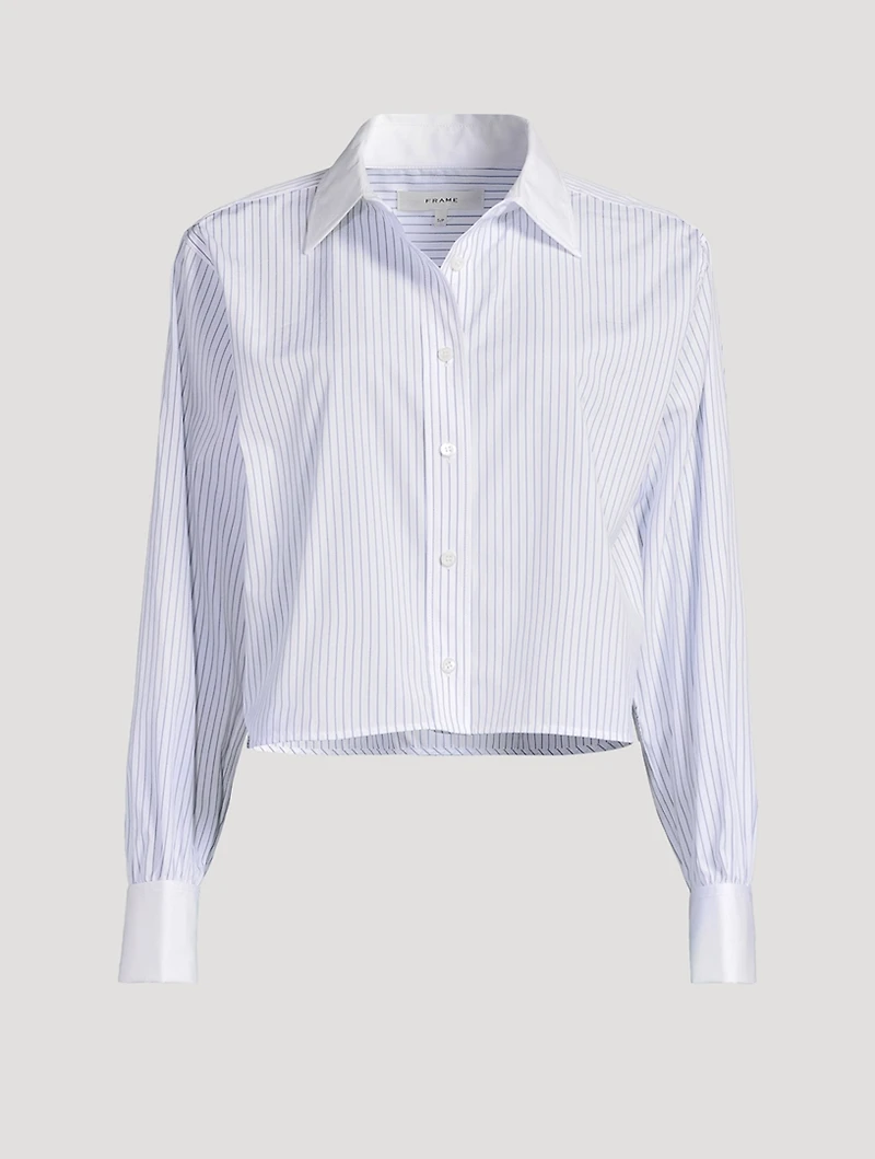 The Charles Poplin Shirt Pinstripe Print