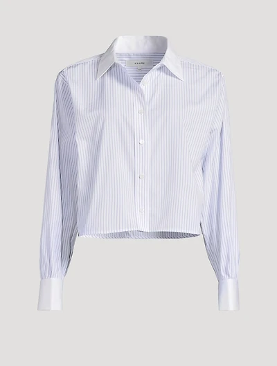 The Charles Poplin Shirt Pinstripe Print