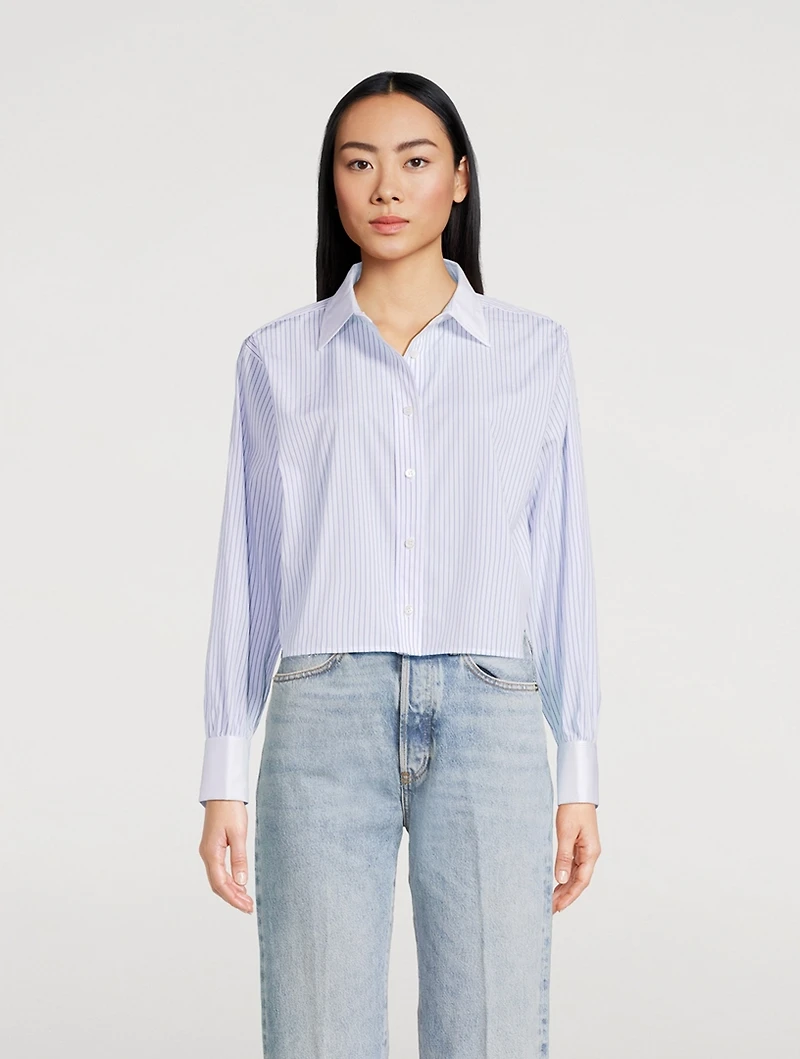 The Charles Poplin Shirt Pinstripe Print