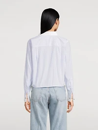 The Charles Poplin Shirt Pinstripe Print